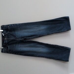 Eddie Bauer Natural Fit Purple Plaid Flannel Lined Straight Leg Jeans 10